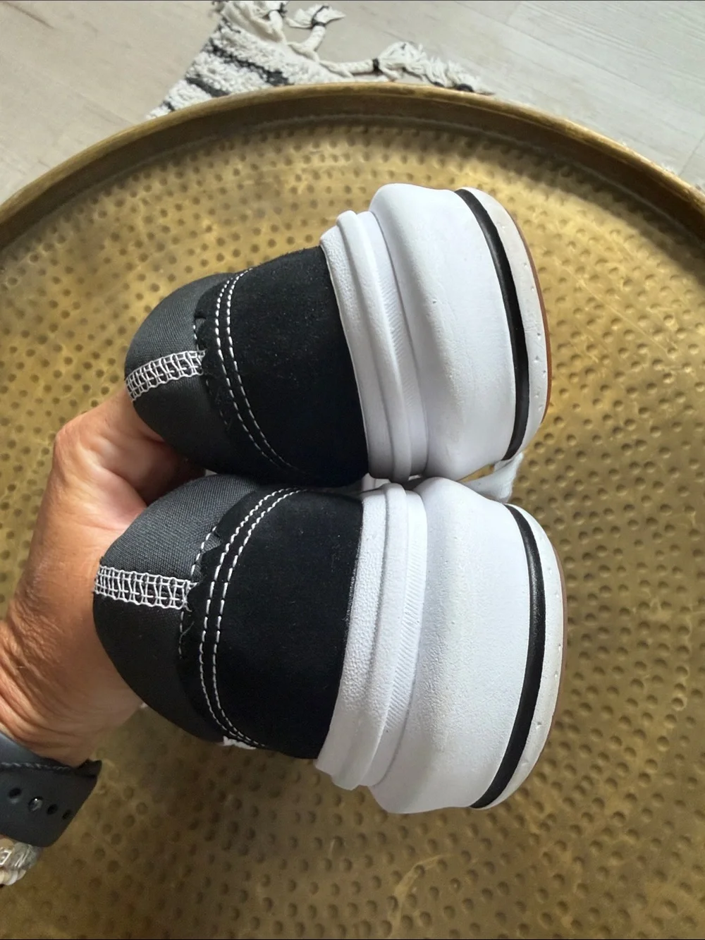Vans Old Skool Platform Sneaker - Black & White - Picture 7 of 7